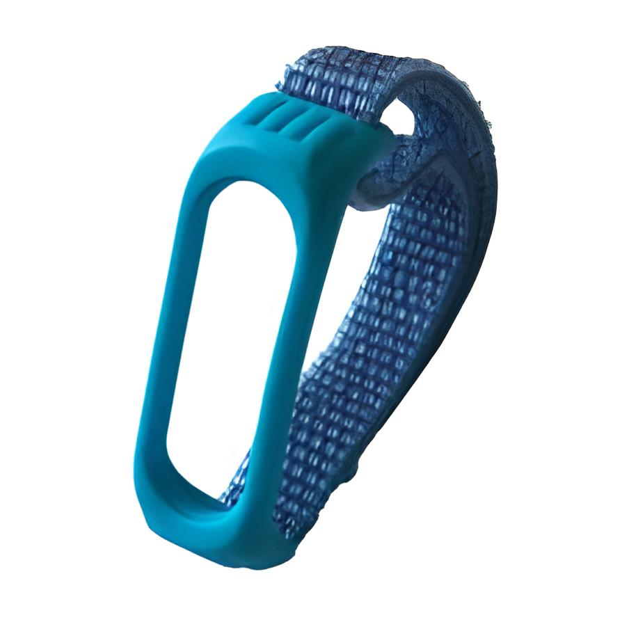 Ремешок для фитнес браслета Xiaomi Mi Band 3 4 Nylon Silicone Blue