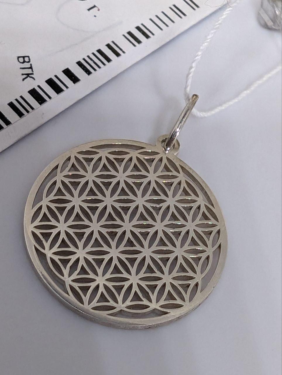 Кулон срібний 925 проби медальйон Квітка життя (2762192704)