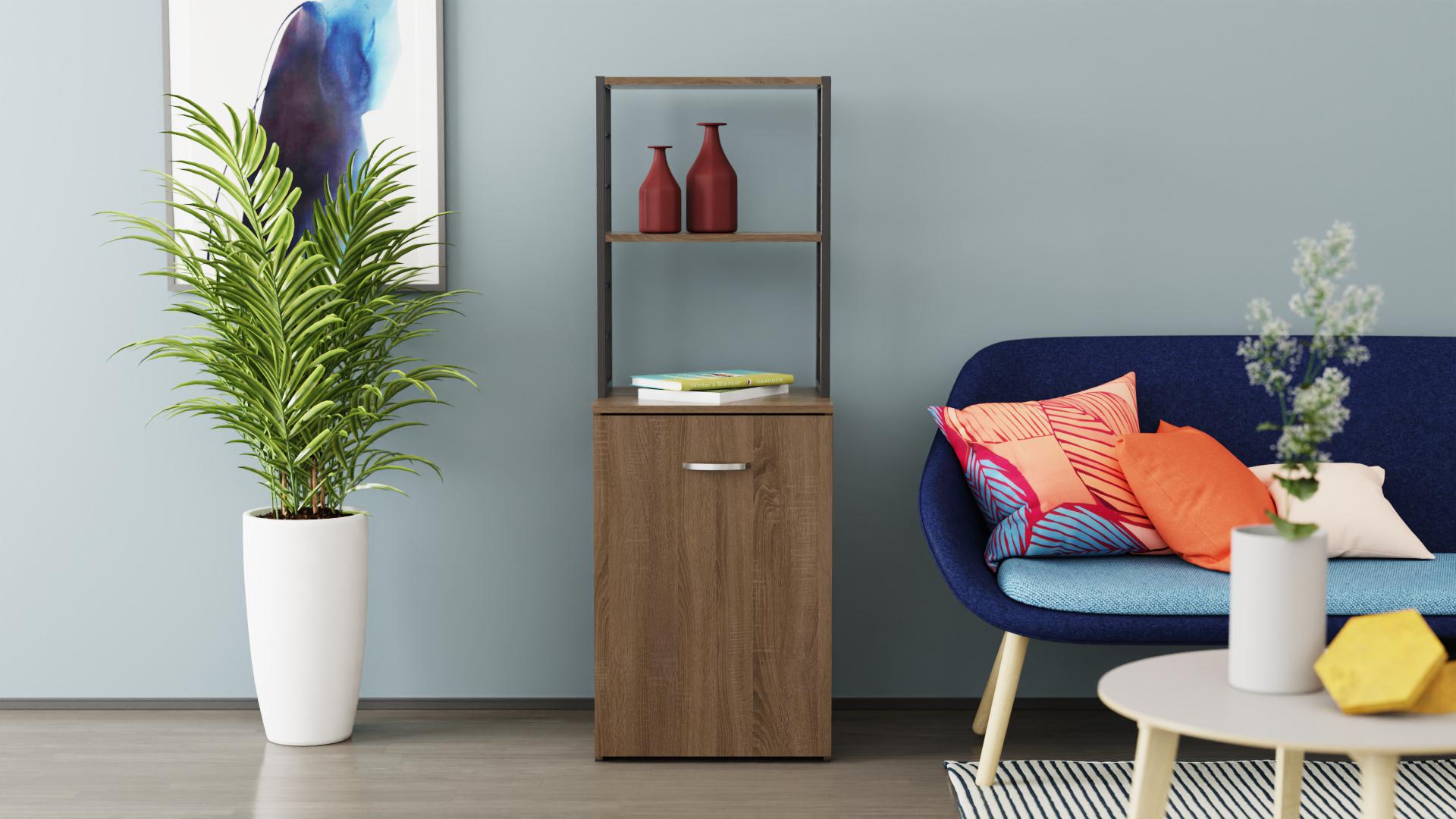 Стіл-тумба трансформер Ferrum-decor Смарт 4/2 з етажеркою метал/ДСП 16 мм 1430x1450x600 мм Чорний/Дуб Сонома Трюфель (FRD-105134) - фото 11