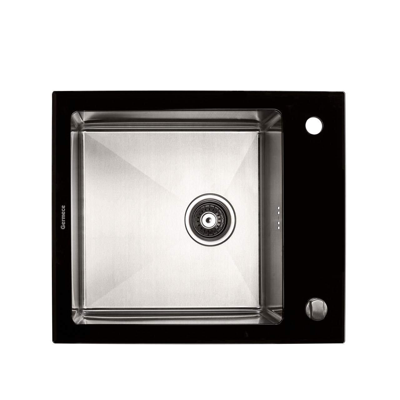 Миття кухонне Platinum Handmade 600x510x200 мм Black Glass (SP000034803)