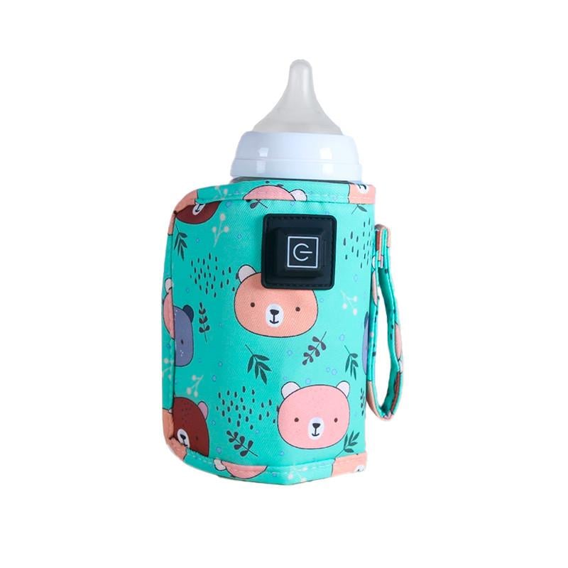 Подогреватель для детской бутылочки Lesko N-009 Bear USB/цифровой дисплей портативный Green (32467964)