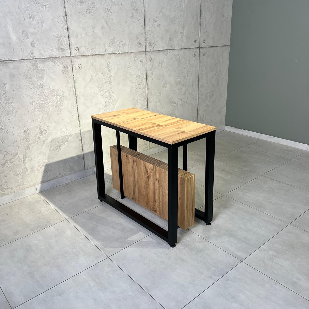 Обеденный стол раздвижной LONG Loft металлический Дуб Тахо/Черный (УТП017698) - фото 2 Обеденный стол раздвижной LONG Loft металлический Дуб Тахо/Черный (УТП017698) - фото 2