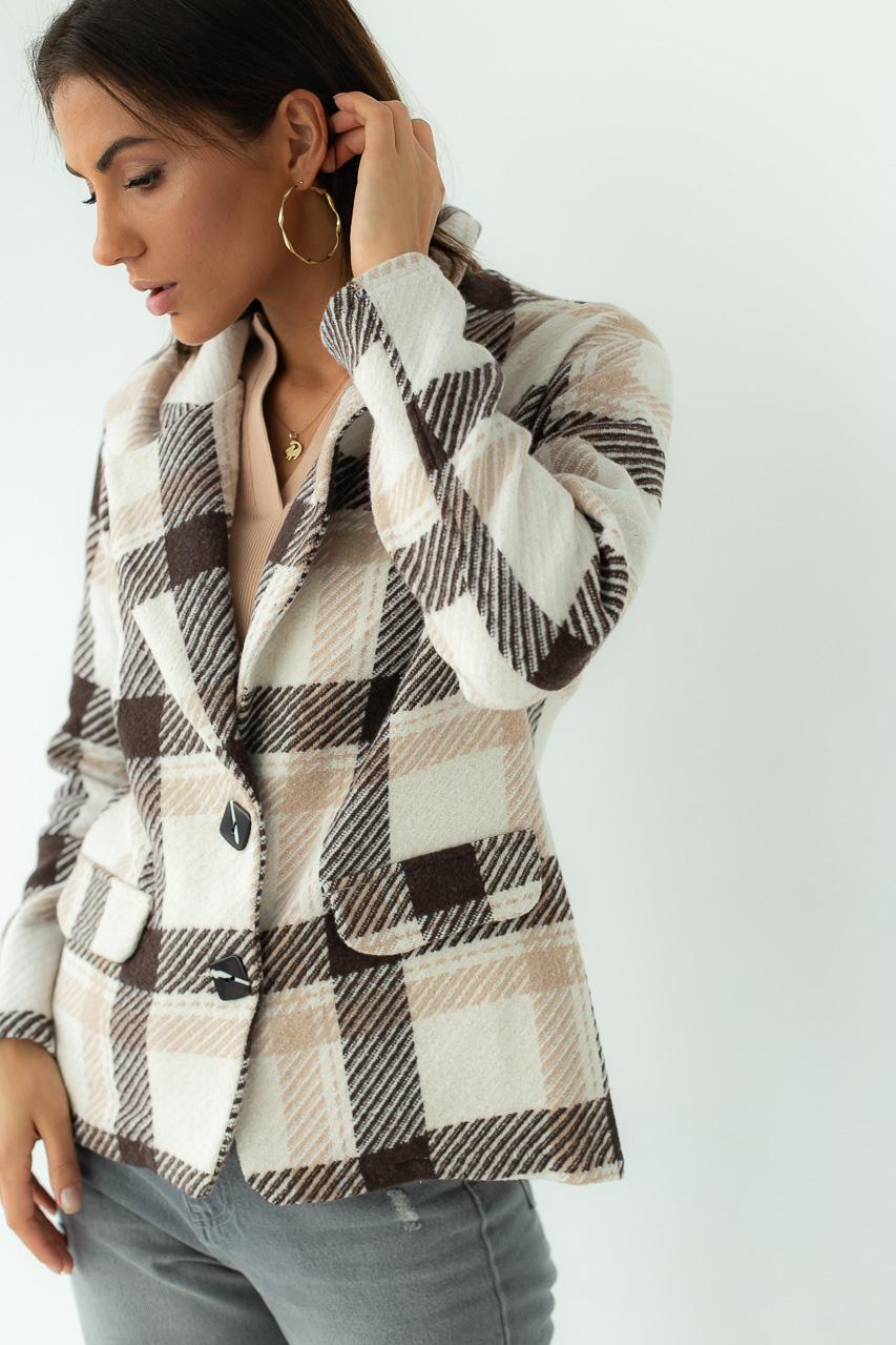 Жакет жіночий To More.e L Темно-коричневий (9528427) - фото 4 Жакет жіночий To More.e L Темно-коричневий (9528427) - фото 4