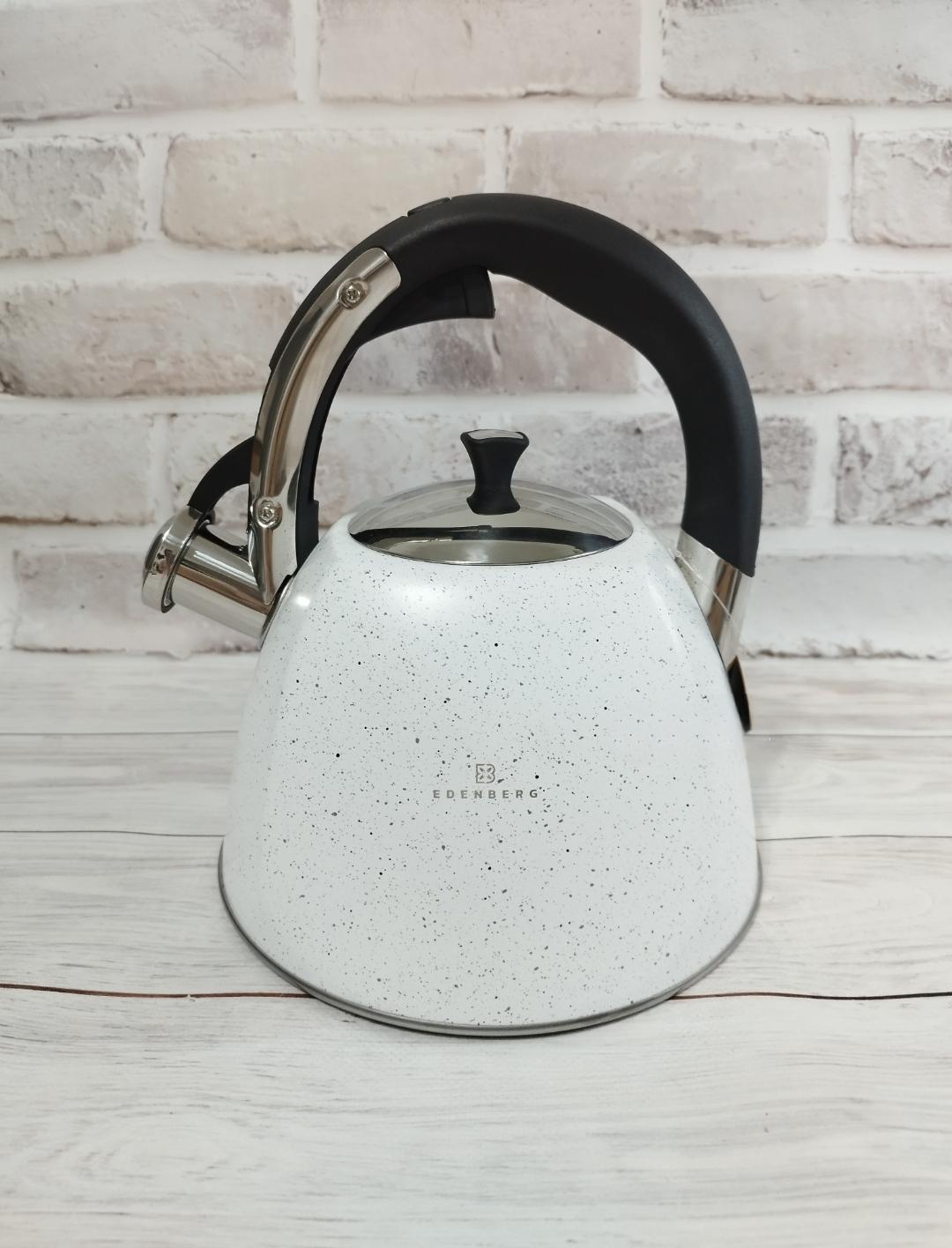 Чайник Edenberg EB3541W со свистком нержавеющая сталь 3 л (14525796) - фото 1 Чайник Edenberg EB3541W со свистком нержавеющая сталь 3 л (14525796) - фото 1