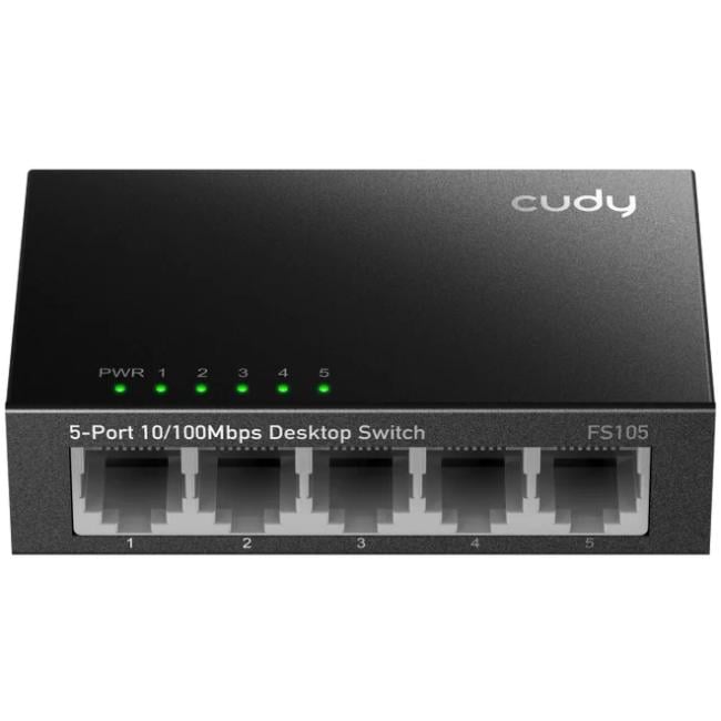 Комутатор Cudy FS105 5 портовий 10/100 Mbps Metal Switch Black (FS105_EU_V3.0)