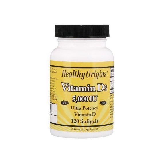 Витамин D Healthy Origins Vitamin D3 5000 IU 120 Softgels