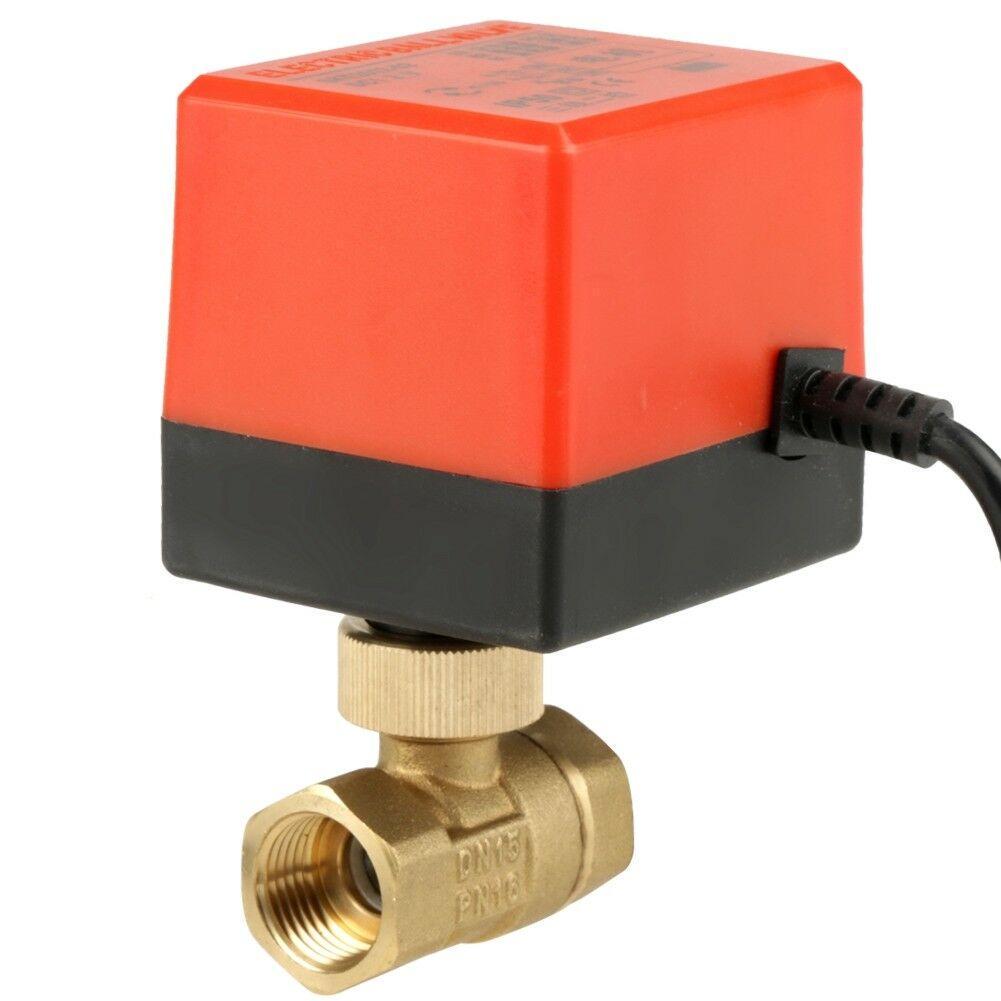 Клапан моторизований латунний кульовий 220В 1/2"
