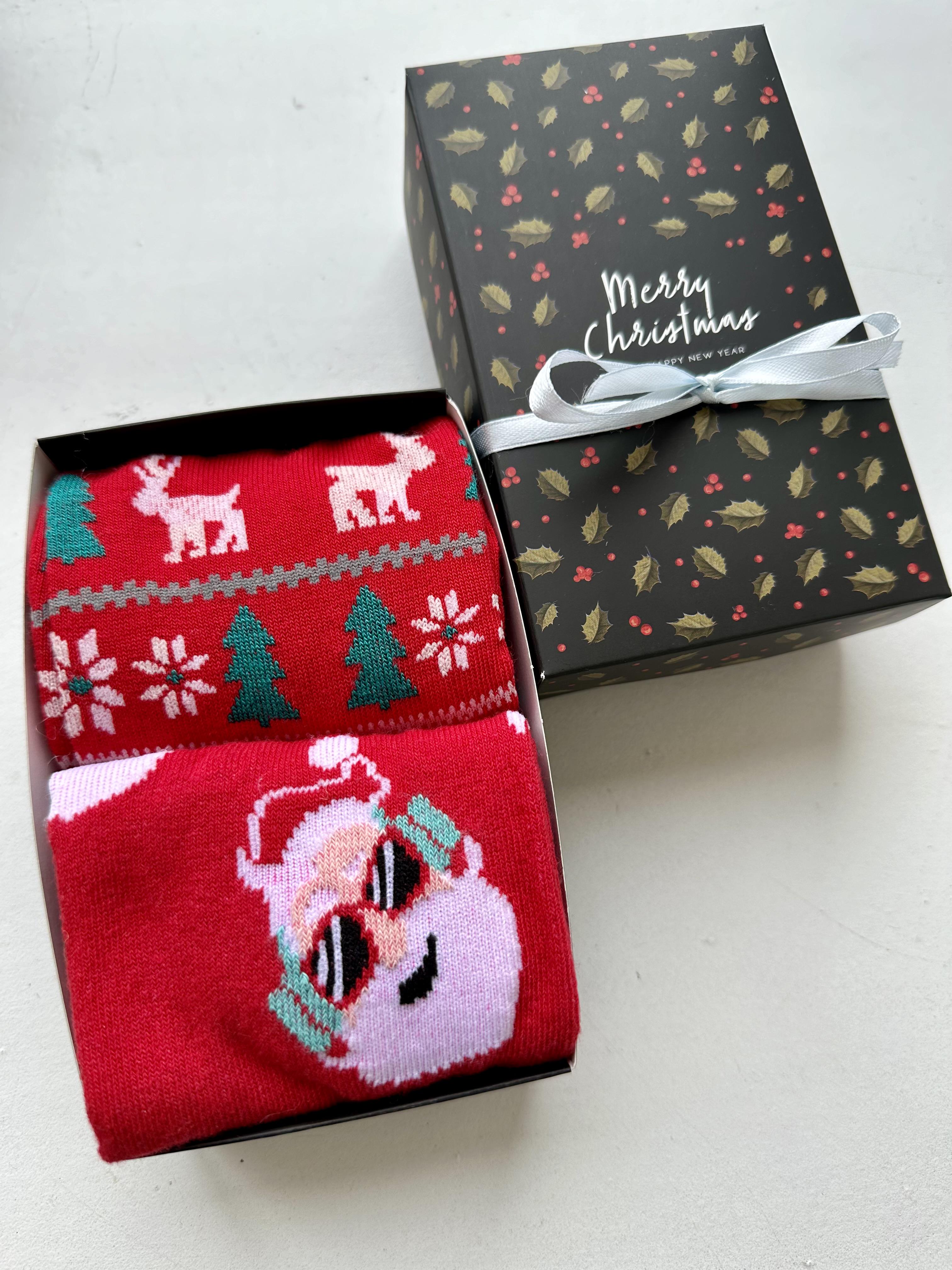 Набір подарунковий з новорічними шкарпетками (13532688)
