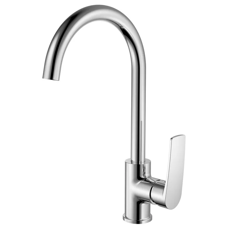 Смеситель для кухни Haiba TROYA-017 высокий однорычажный латунь Хром (b-HB9662)