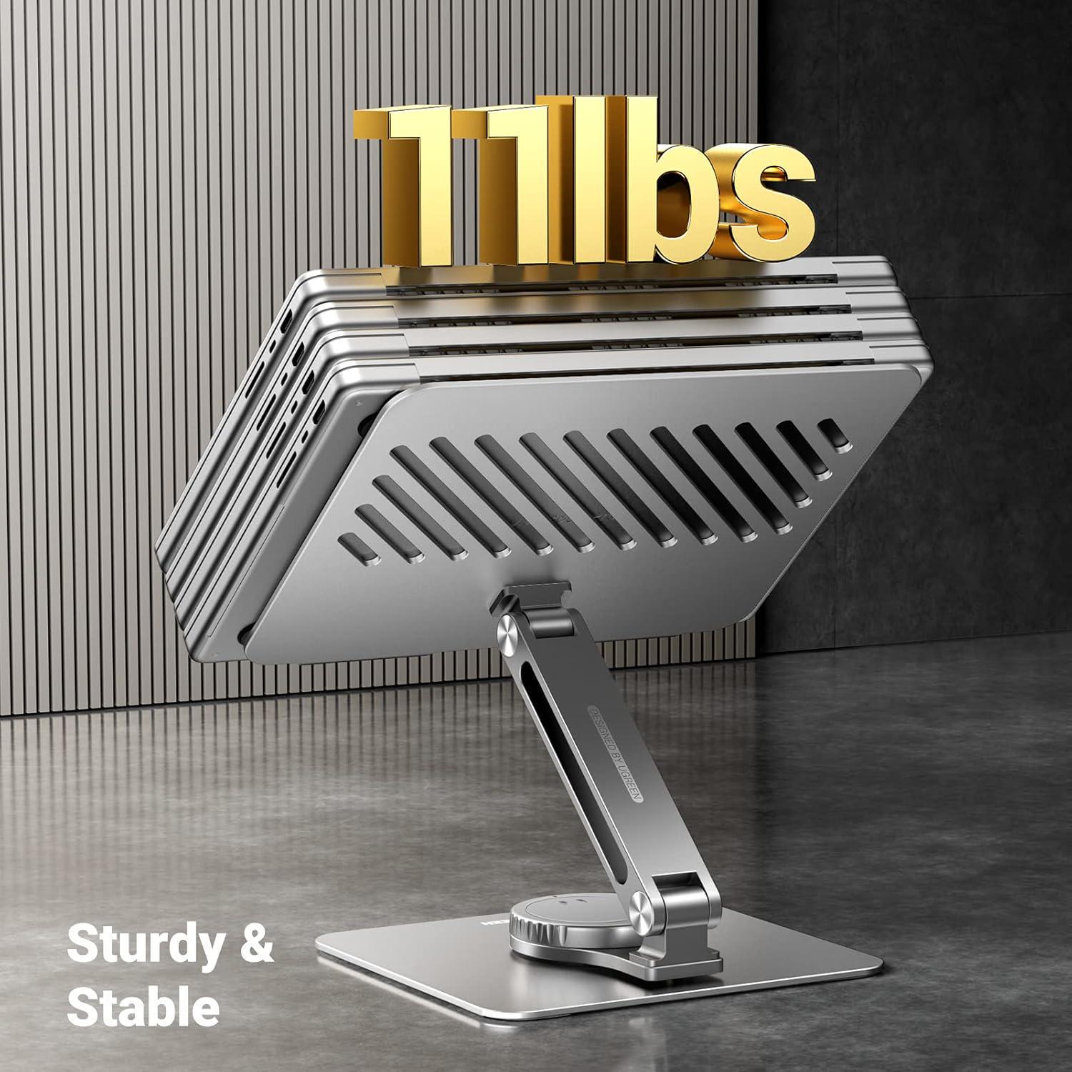 Підставка для ноутбуку UGREEN металева складана поворотна алюмінієва Сірий (90849) - фото 5 Підставка для ноутбуку UGREEN металева складана поворотна алюмінієва Сірий (90849) - фото 5