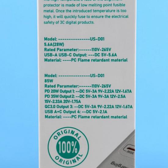 Хаб сетевой Fast Charger 6 USB Type-C розеток и 3USB 85W 5,6A 1 м Черный - фото 4 Хаб сетевой Fast Charger 6 USB Type-C розеток и 3USB 85W 5,6A 1 м Черный - фото 4