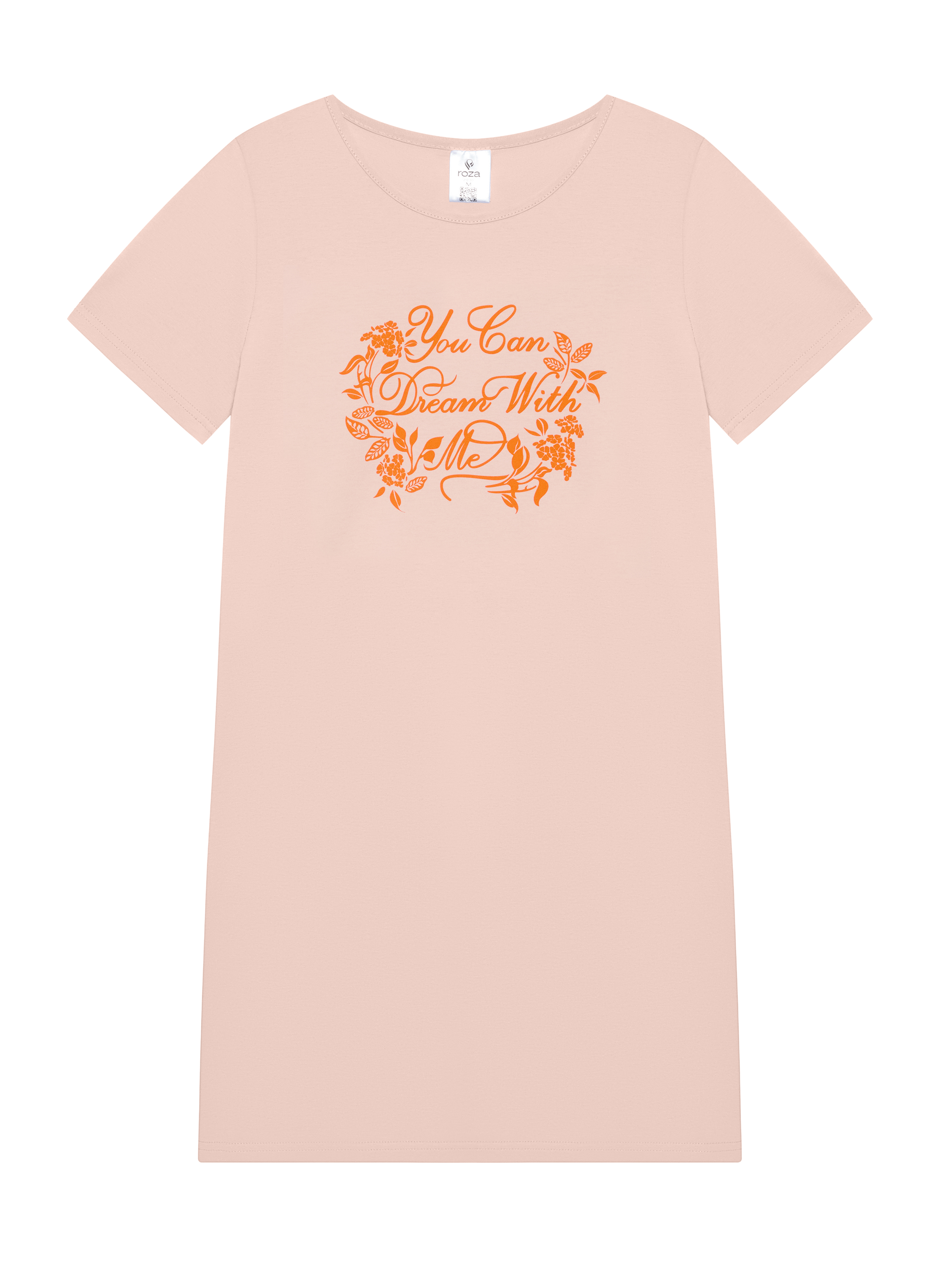 Ночная рубашка женская с коротким рукавом ROZA 210133 XL Персиковый (4824005734205) - фото 4