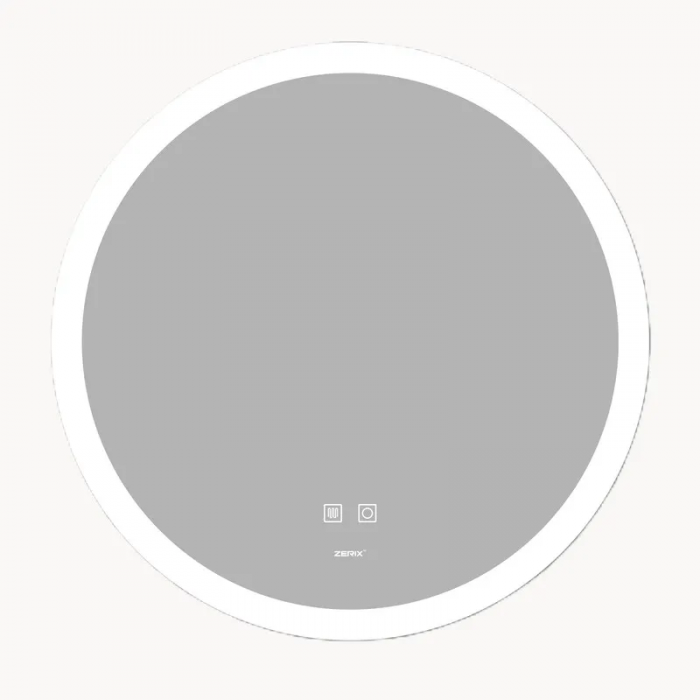 Дзеркало Zerix Solo MC02-80 з LED Touch/Anti-fog/димером/регулятором яскравості (ZX6066)