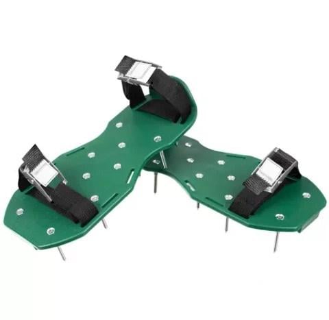 Аэраторы для газона сандалии с регулируемыми зажимами 2 шт. Зеленый