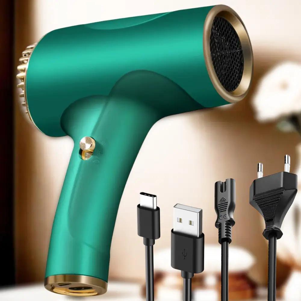 Фен для волос беспроводной с аккумулятором 2600 мА/ч Green (29903006) - фото 2 Фен для волос беспроводной с аккумулятором 2600 мА/ч Green (29903006) - фото 2