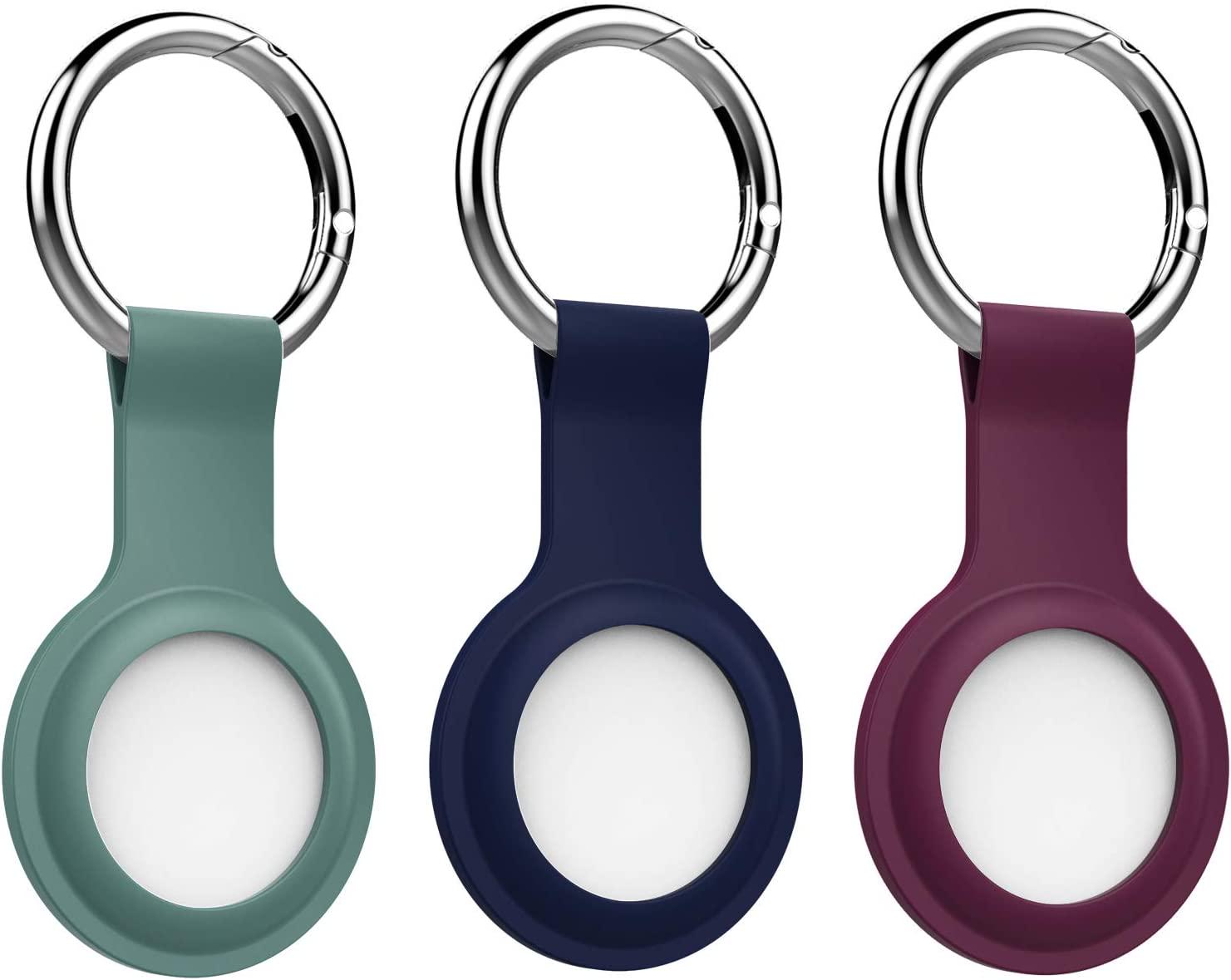 ᐉ Чехол-брелок для AirTag MOKO Ring силиконовый 3 шт. Green/Blue/Violet ...
