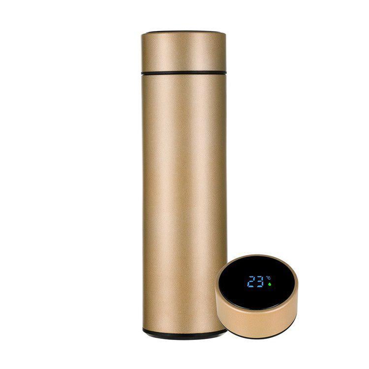 Термос умный с датчиком температуры 500 мл Золотой (111390) - фото 3