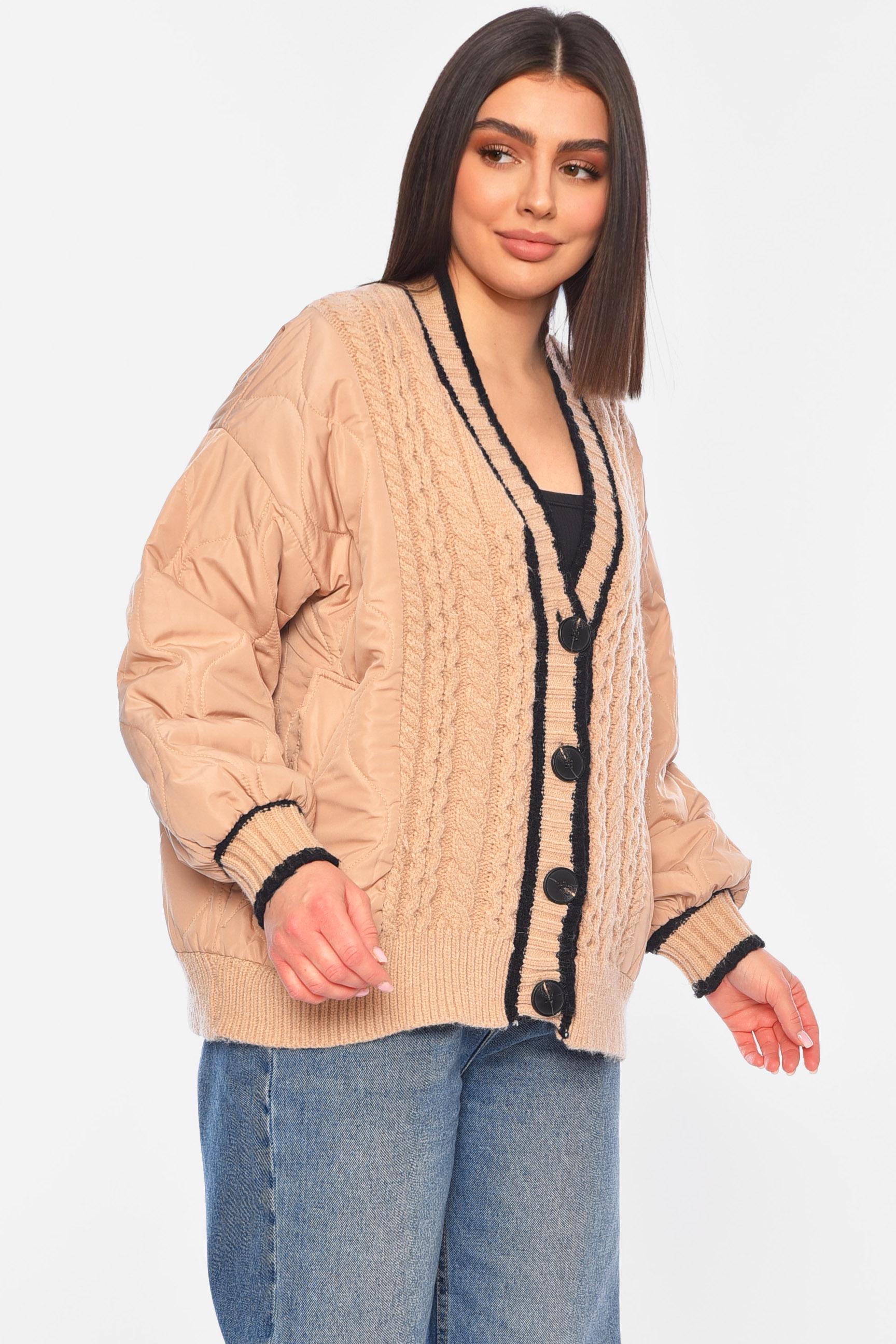 Жіноча кофта L-XL Бежевий (191888) - фото 2 Жіноча кофта L-XL Бежевий (191888) - фото 2