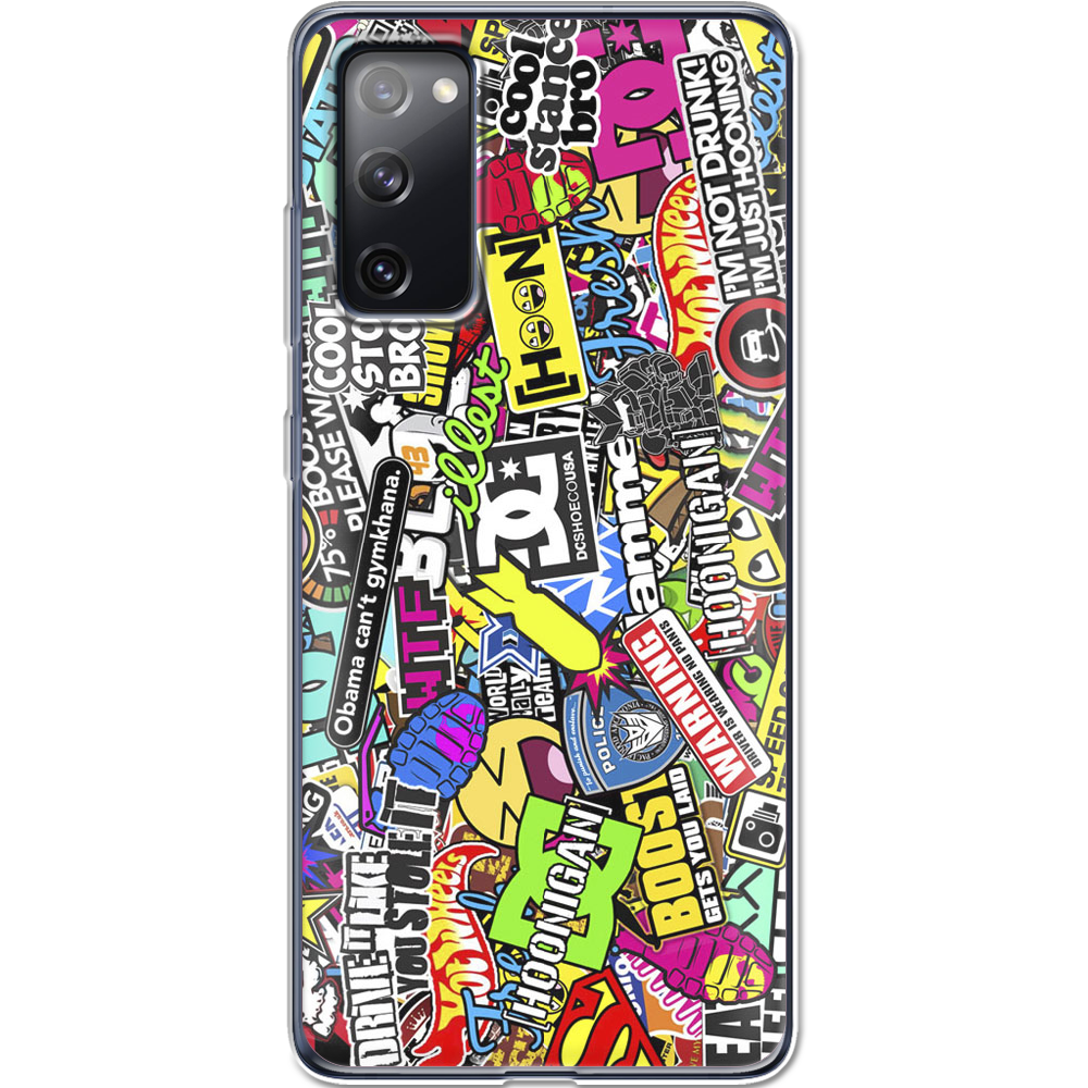 Чехол Boxface Samsung G780 Galaxy S20 FE Multicolored Inscriptions Прозрачный силикон (41035-up880-41035)