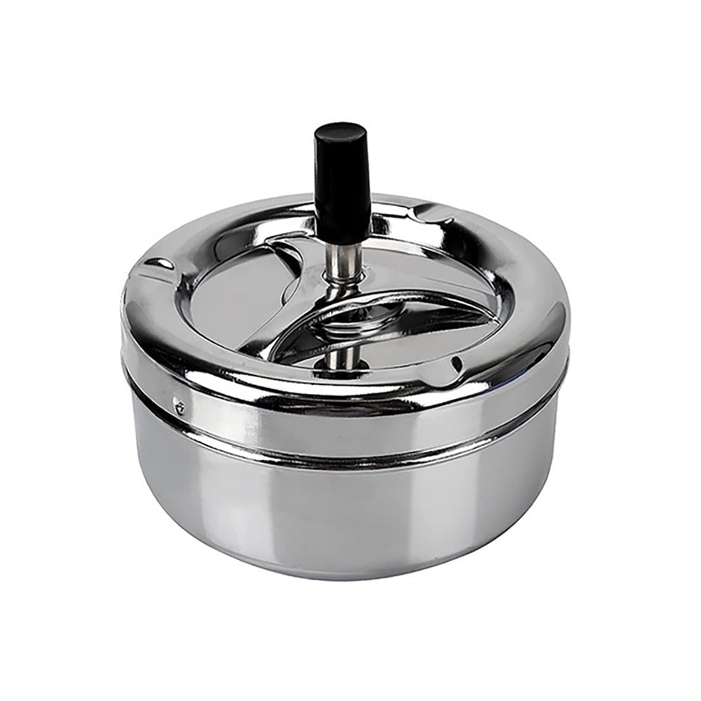 Попільничка металева настільна з кришкою 110 мм (ПП-4)