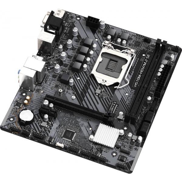 Материнська плата ASRock H510M-HDV/M.2SE формфактор mATX підтримка DDR4 M.2 4 SATA та HDMI/DVI/VGA (577710) - фото 4