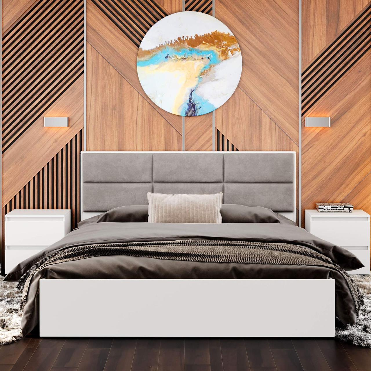 Кровать двухспальная Еверест Лайт-1600 ламели 160x200 см Белый (EVR-20430)