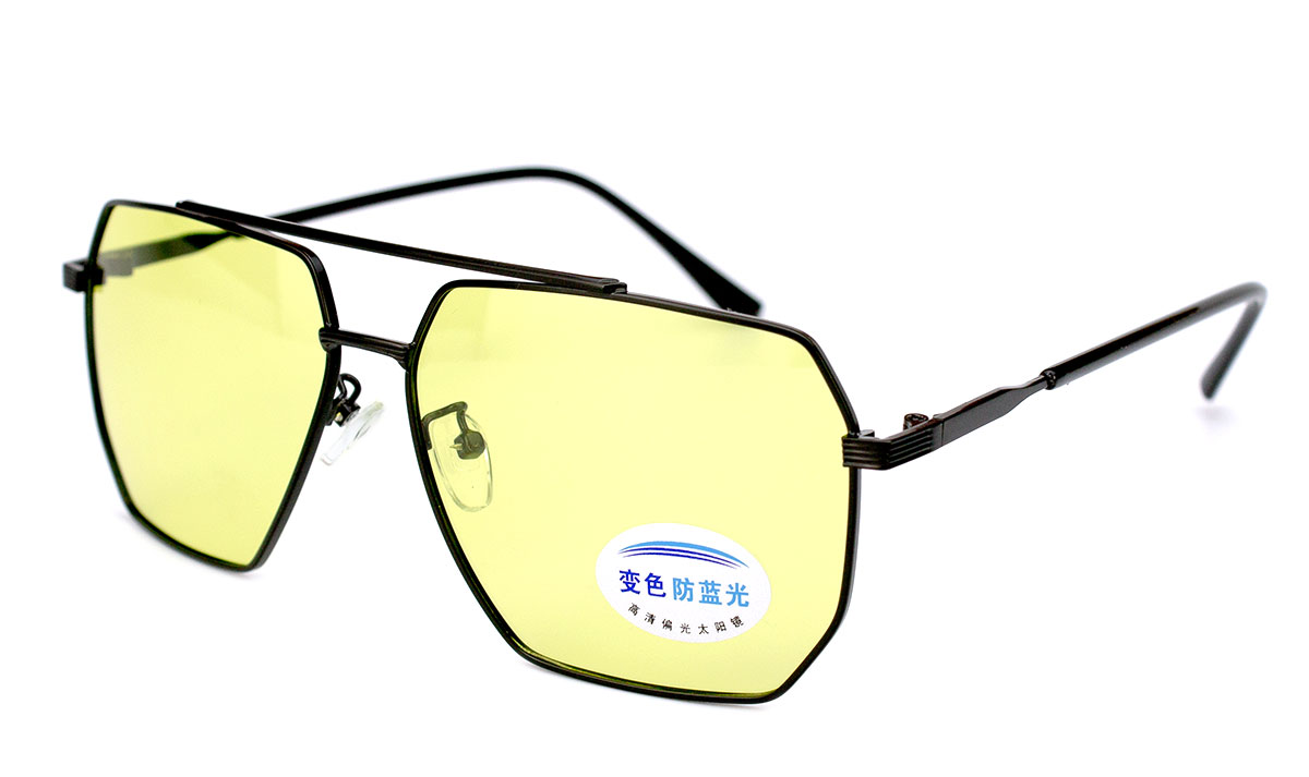 Окуляри чоловічі антифара Viscap 8371‑C3‑1 з металевою оправою для широкого обличчя Чорний (40485)