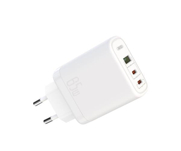 Устройство зарядное сетевое Xo CE04 PD 65W/QC 45W 2Type-C/1USB White