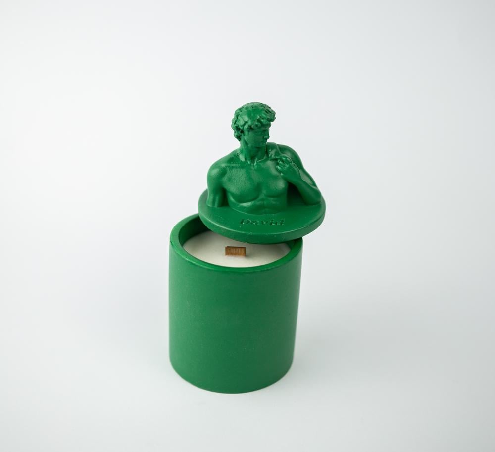 Аромасвечка Гранд Презент David Agarwood 100% wood wax 165 г Green (nac 1003gr)