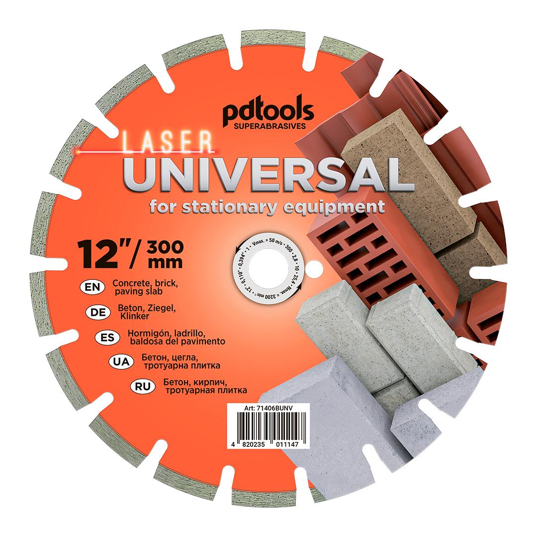 Круг алмазный отрезной PDTools 1A1RSS/C1 300 UNIVERSAL для бензореза/швонарезчика (37772322)