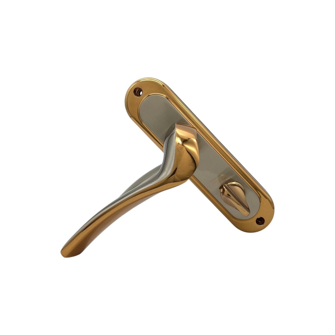 Дверные ручки межкомнатные под задвижку Ozcanlar Onix Handle WC Alb/Saten 62 мм (330089)