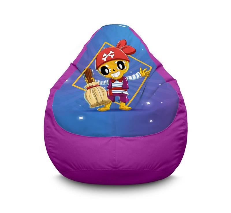 Кресло мешок iPuff Brawl Stars Pirate Poco Оксфорд XXL 90х125 см Сиреневый