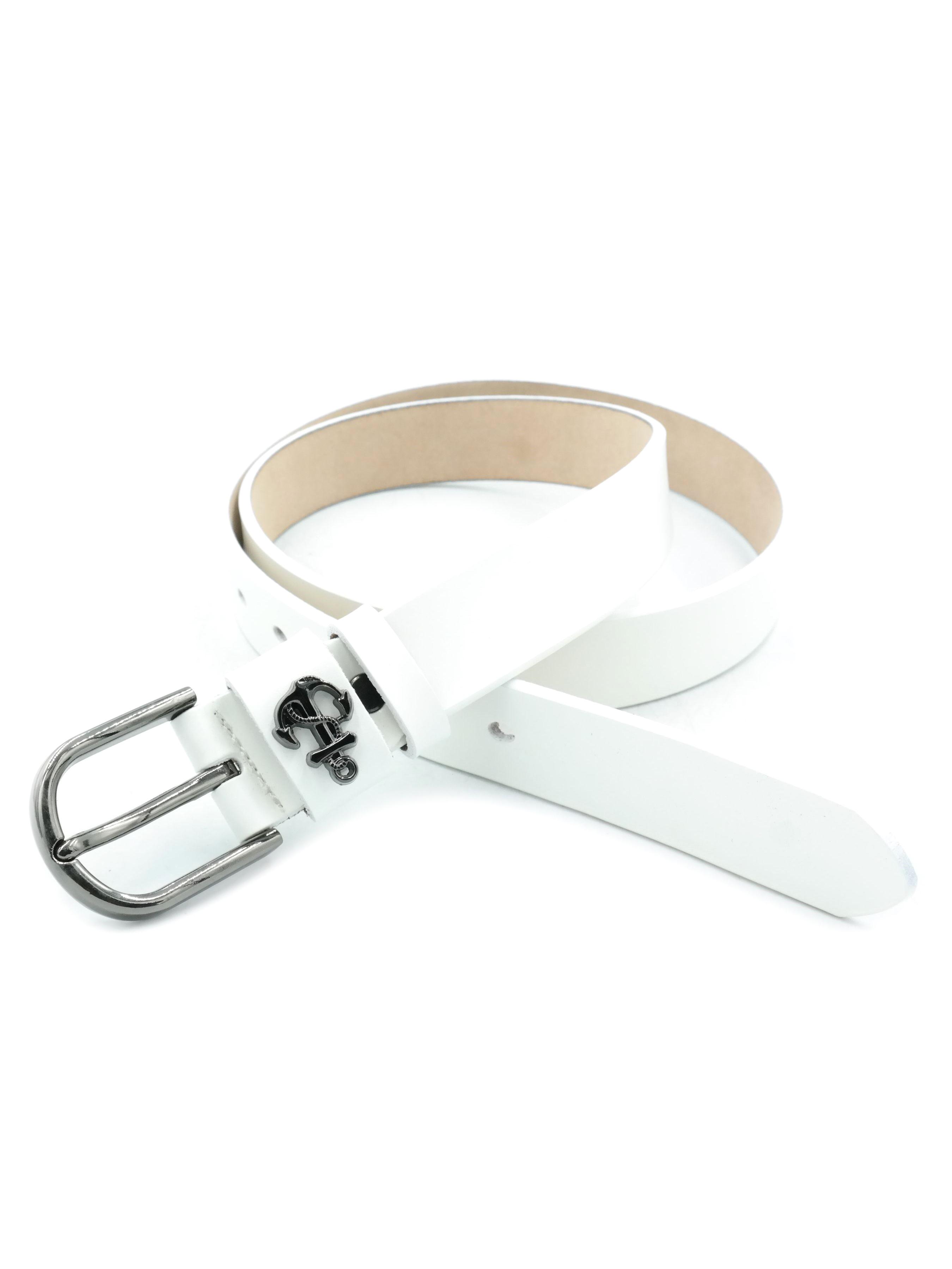 Ремень женский Weatro кожаный 2,8х110 см Белый (kit-3cm-kozh-0024)