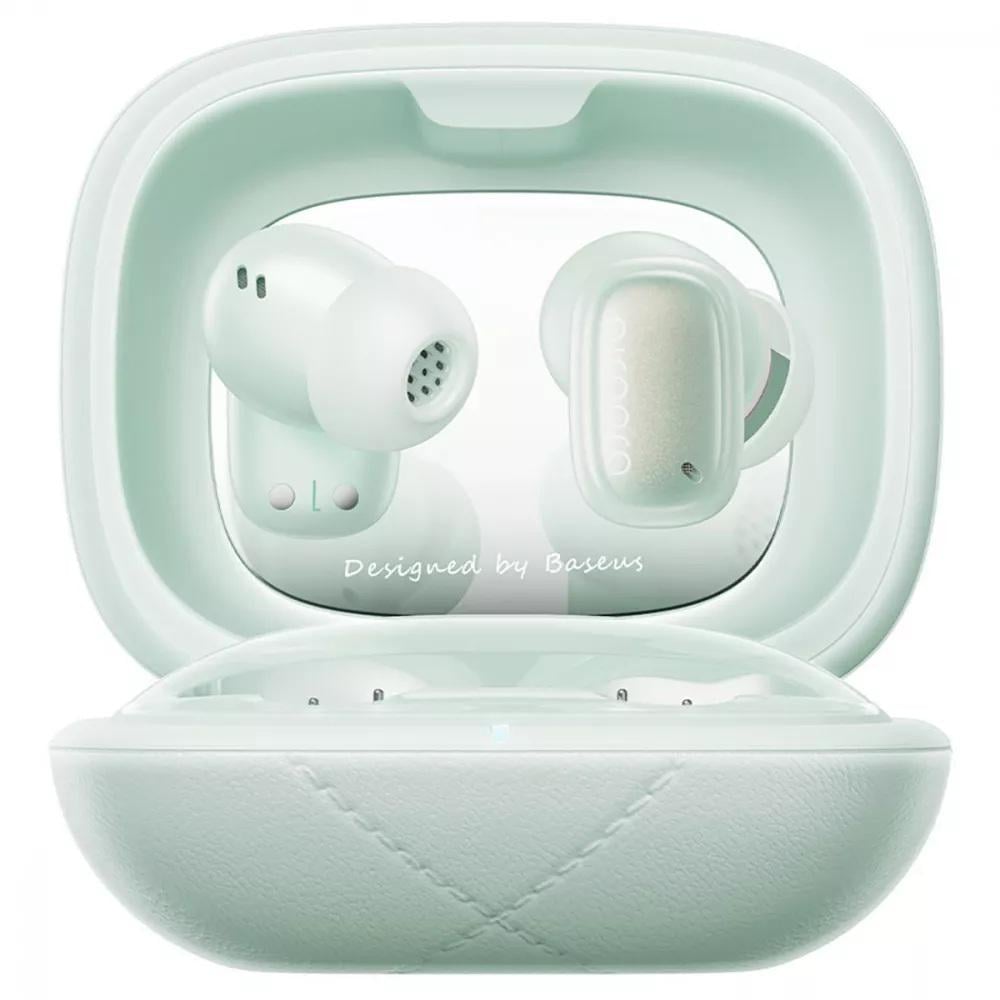 Навушники BASEUS TWS AirNora 3 A00076701633-00 з ANC дзеркало в кейсі до 30 год Зелений (627272)