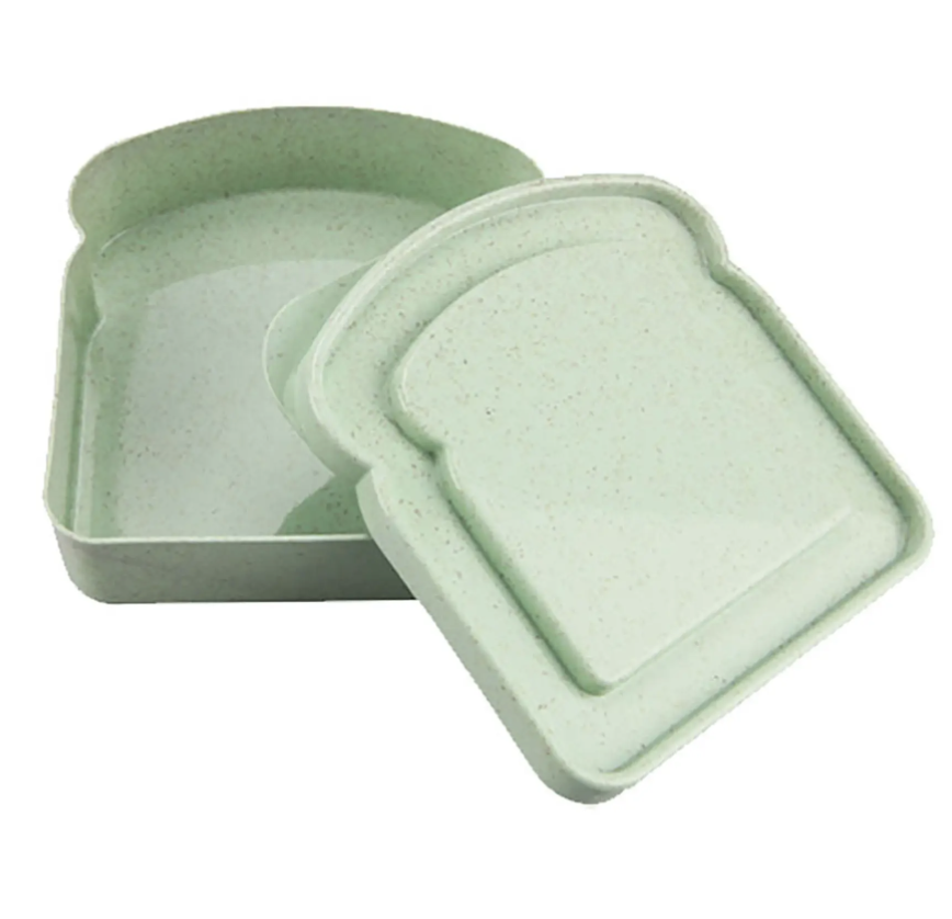 Ланч-бокс бутербродница/сэндвичница из экоматериала Зеленый (2349)