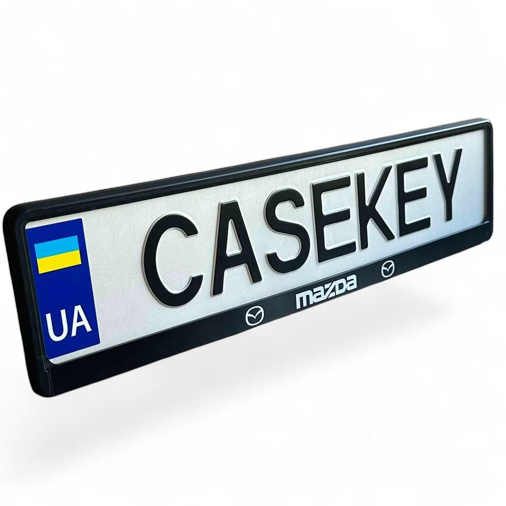 Авторамка с лакированной печатью Mazda (maramka1)