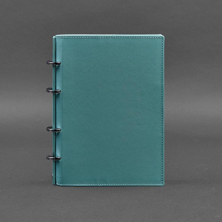 Блокнот шкіряний Софт-бук 9.0 на кільцях з твердою обкладинкою Бірюзовий (A-026824) - фото 5