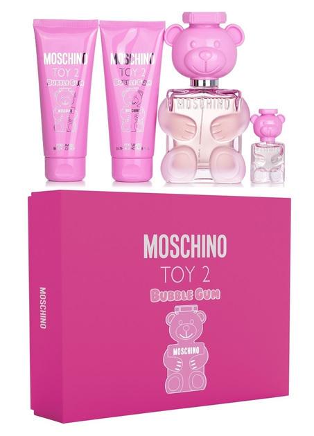 Подарочный набор для женщин Moschino Toy 2 Bubble Gum edt 100 мл/гель для душа 100 мл/бальзам для тела 100 мл/edt 5 мл (374283)