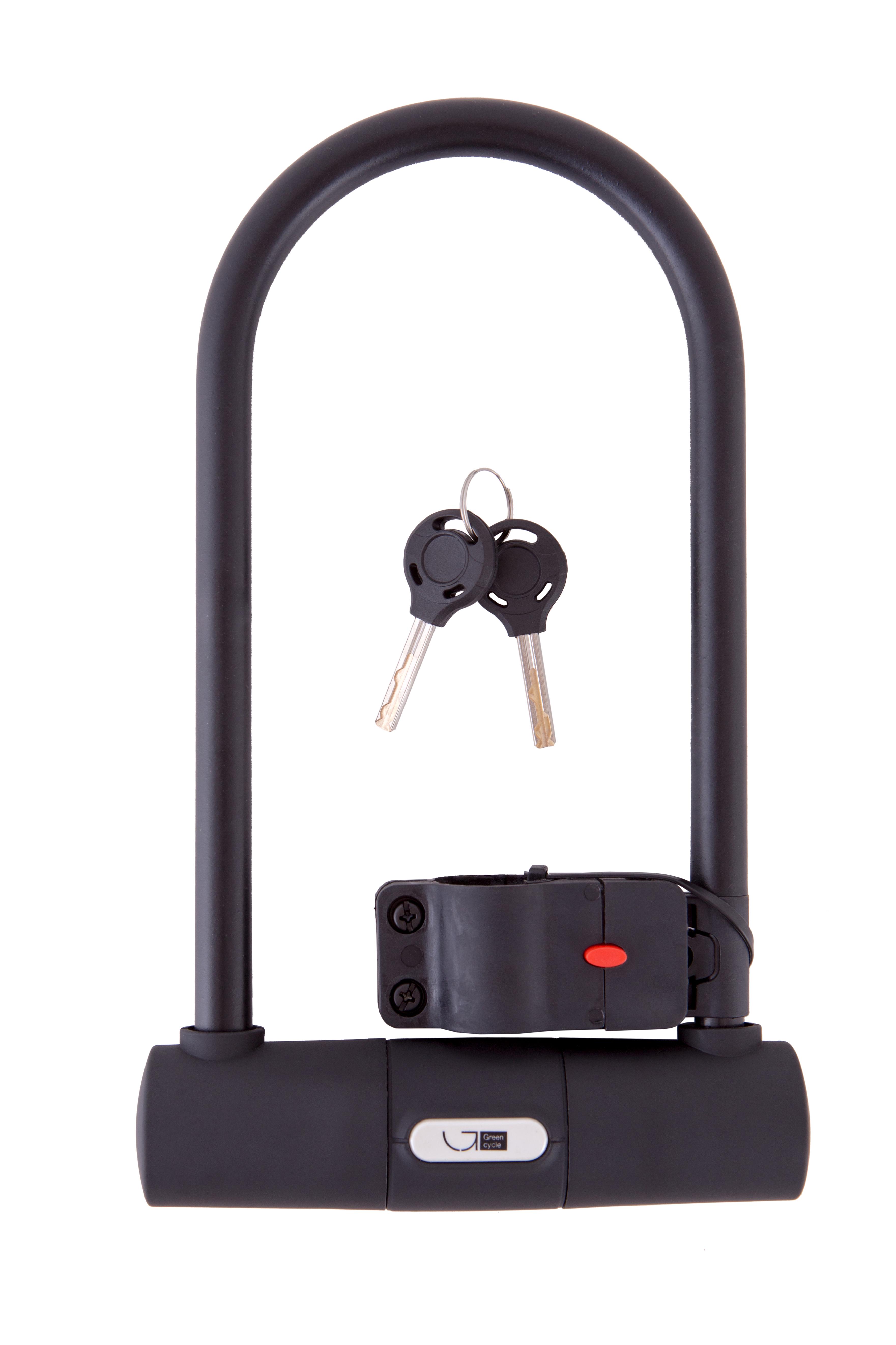 Замок Green Cycle U-lock на ключе 115x230 Черный (GLK-468)