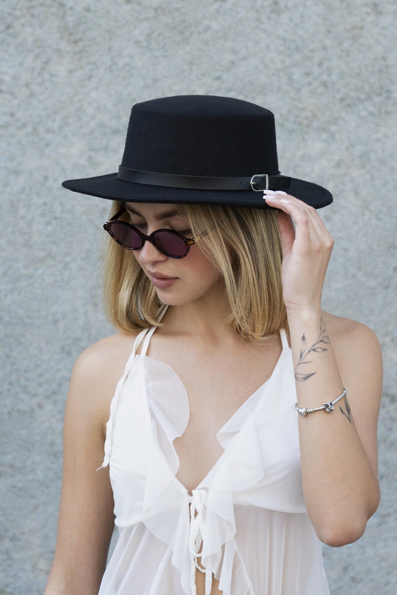 Шляпа женская Without Walter с ремешком Black (8049711)