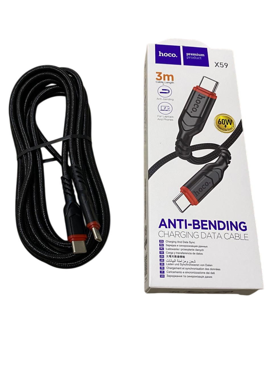 Кабель Hoco X59 Type-C to Type-C 3 м 60W (2442070638)