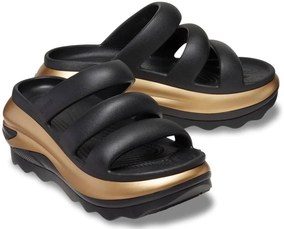 Сандалії жіночі Crocs Mega Crush Triple Strap Metallic Black/Gold р. 38-39 Чорний (25633) Сандалії жіночі Crocs Mega Crush Triple Strap Metallic Black/Gold р. 38-39 Чорний (25633)