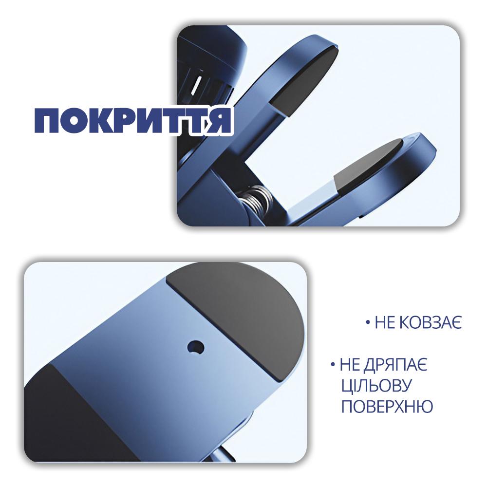 Вентилятор міні акумуляторний настільний/на прищепці Синій (VNTPRS-BLU-0839) - фото 4