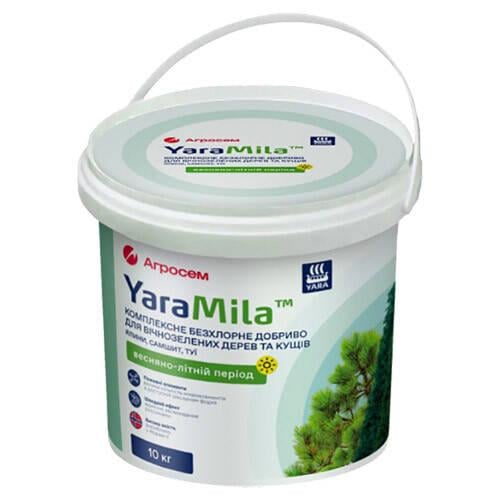 Удобрение комплексное бесхлорное Yara Mila для вечнозеленых деревьев и кустарников 10 кг (482019548)