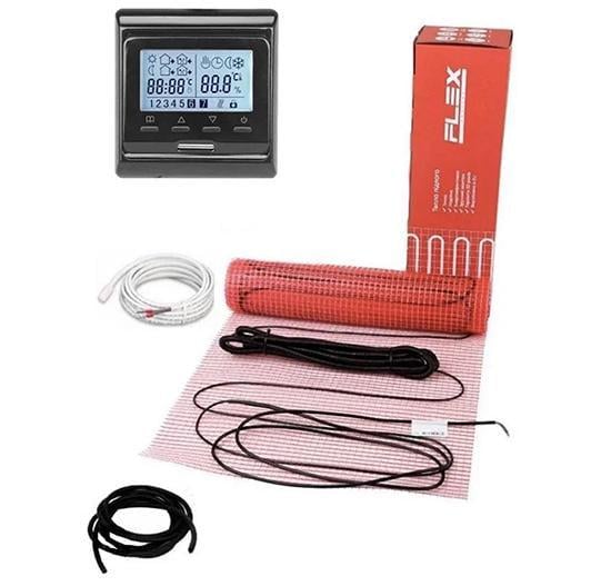 Мат двухжильный FLEX EHM 787,5 Вт 4,5 м2 с программируемым терморегулятором Black (19513790)