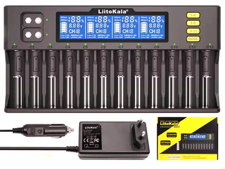 Зарядное устройство для аккумуляторных батарей Liitokala Lii-S12 EU (2497200940) Зарядное устройство для аккумуляторных батарей Liitokala Lii-S12 EU (2497200940)