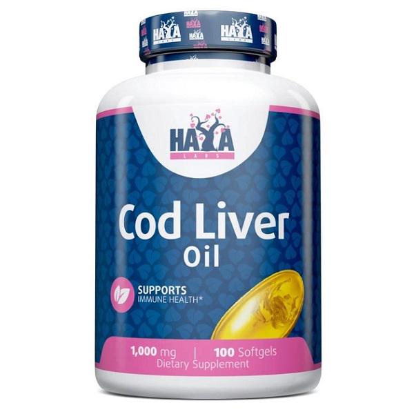 Жир из печени трески Haya Labs Cod Liver Oil 1000 мг 100 капс. (000020325) Жир из печени трески Haya Labs Cod Liver Oil 1000 мг 100 капс. (000020325)