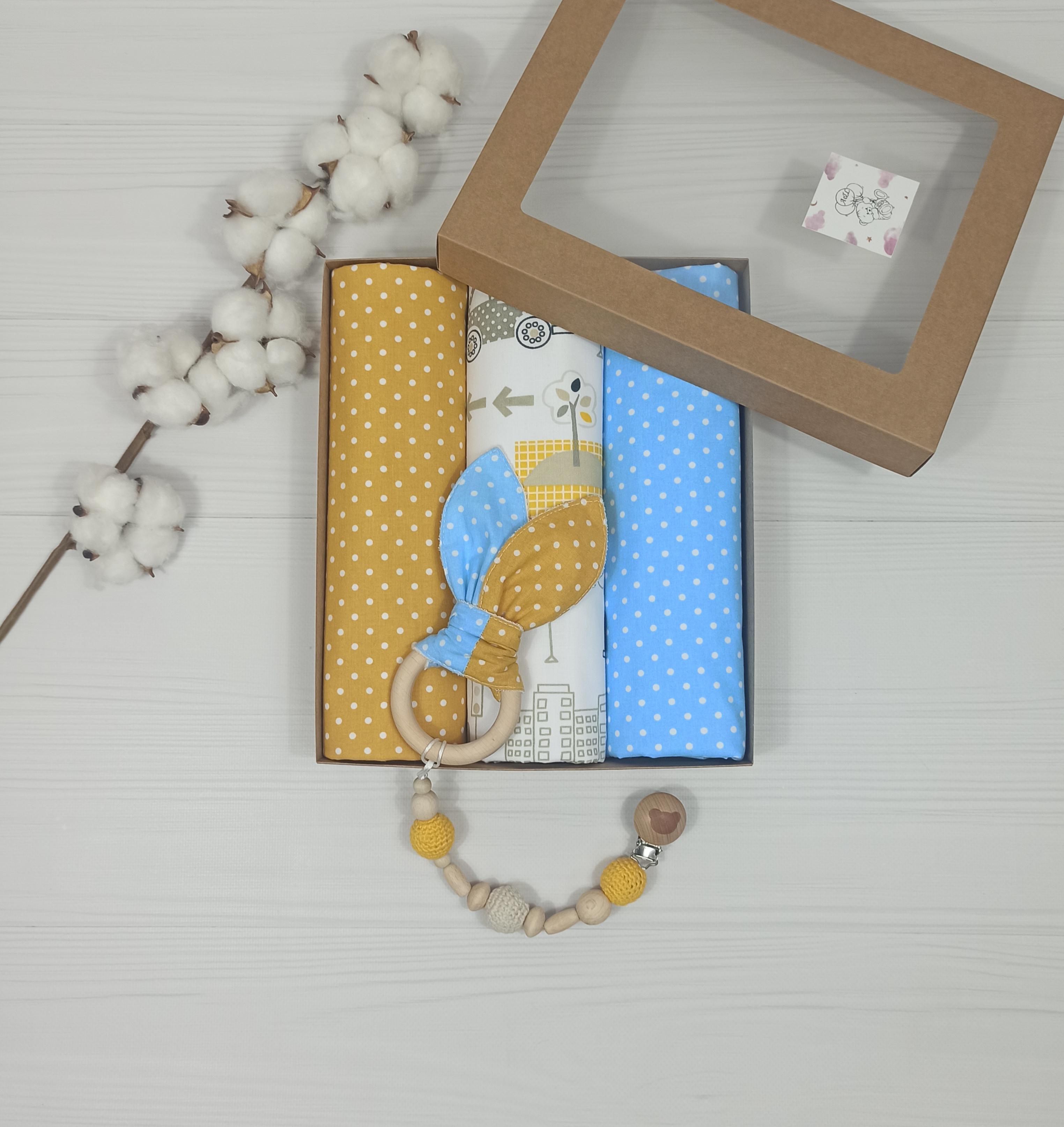 Подарочный набор albabybox пеленки/грызунец Патриотический (NA 18205033)