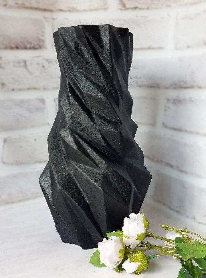 Ваза керамическая Скала 37 см Черный