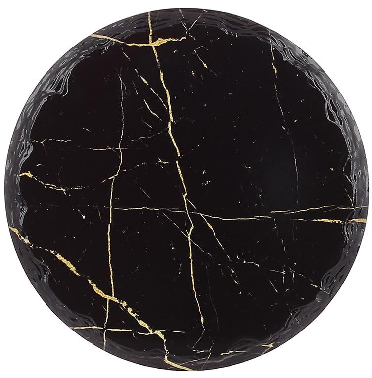 Подставка под горячее BonaDi d 16 см керамическая на пробковой основе Черный мрамор (DR015777)